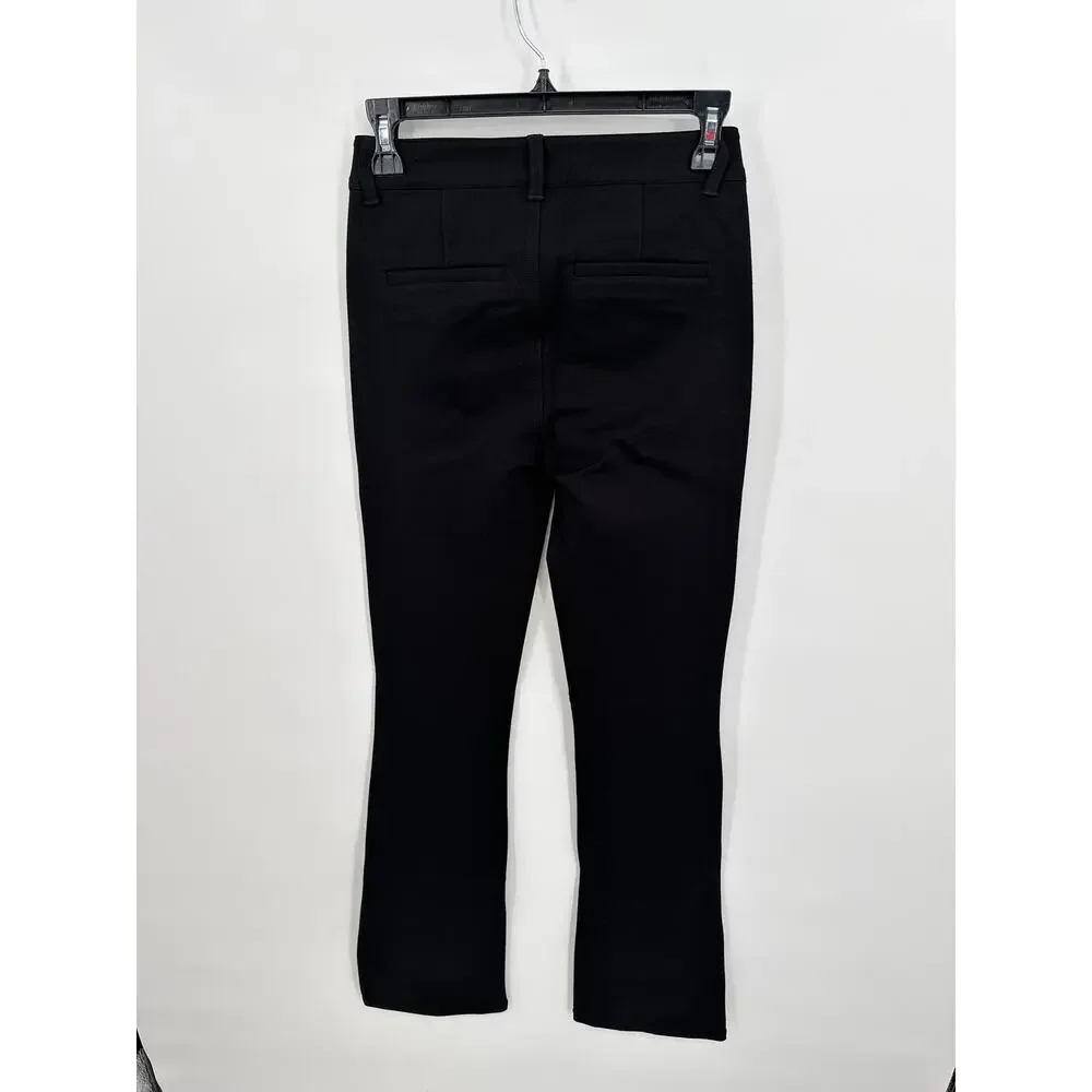 PAIGE NWT Winona Split Front Flare Pant in Black // 00